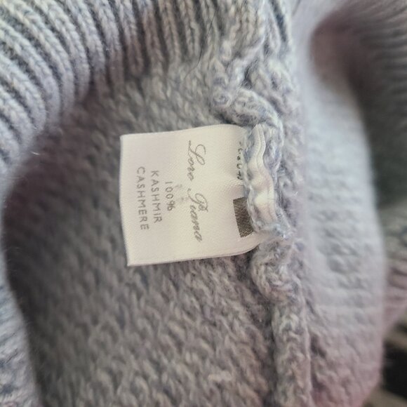 Loro Piana Men's 1/4 Quarter Zip Sweater Blue 100% Cashmere Size 52 - Picture 7 of 11